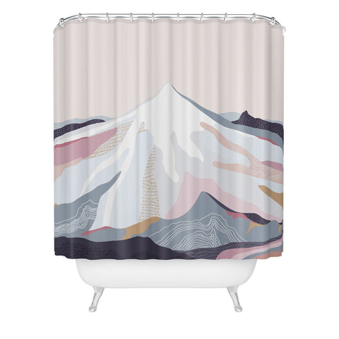 Iveta Abolina Off the Grid Purple Shower Curtain