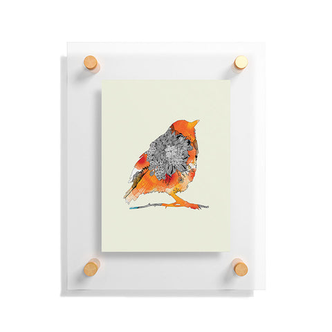 Iveta Abolina Orange Bird Floating Acrylic Print