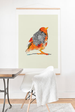 Iveta Abolina Orange Bird Art Print And Hanger