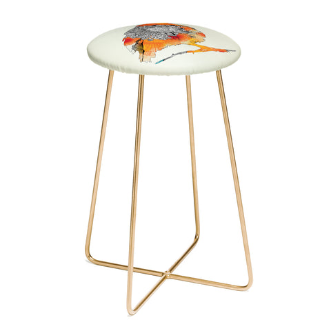 Iveta Abolina Orange Bird Counter Stool