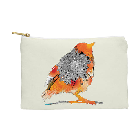 Iveta Abolina Orange Bird Pouch