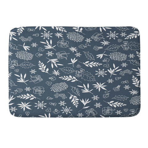 Iveta Abolina Oslo Winter Blue Memory Foam Bath Mat