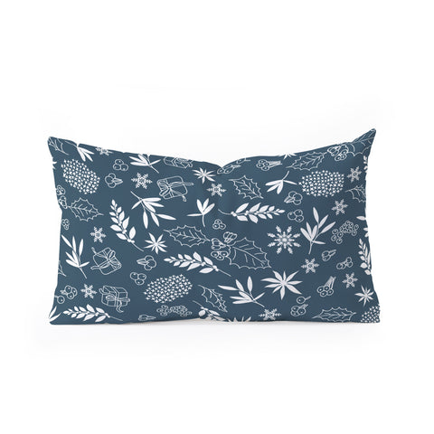 Iveta Abolina Oslo Winter Blue Oblong Throw Pillow