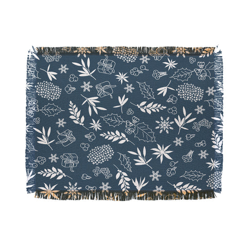 Iveta Abolina Oslo Winter Blue Throw Blanket