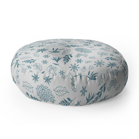 Iveta Abolina Oslo Winter Frost Floor Pillow Round