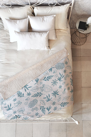 Iveta Abolina Oslo Winter Frost Fleece Throw Blanket