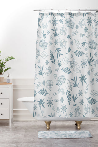 Iveta Abolina Oslo Winter Frost Shower Curtain And Mat