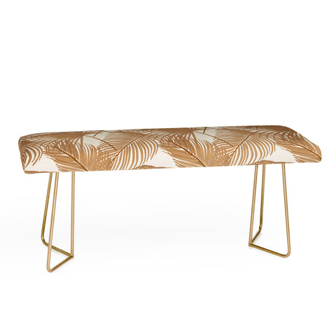 Iveta Abolina Palm Leaves Beige Bench