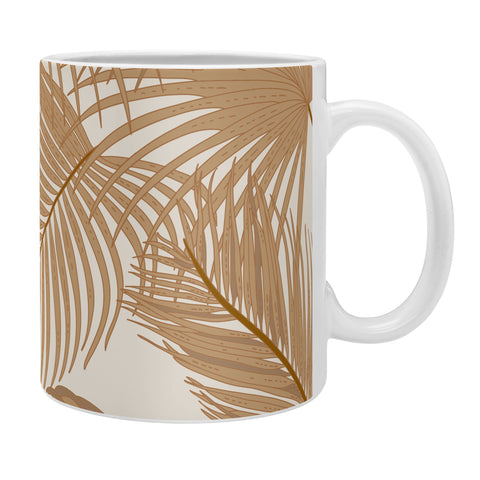 Iveta Abolina Palm Leaves Beige Coffee Mug