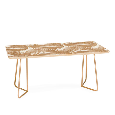 Iveta Abolina Palm Leaves Beige Coffee Table