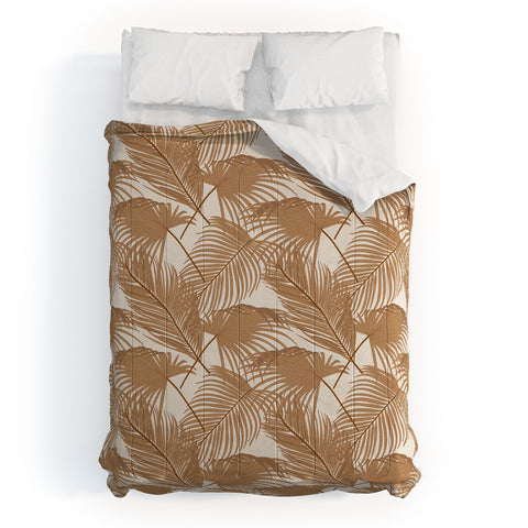 Iveta Abolina Palm Leaves Beige Comforter