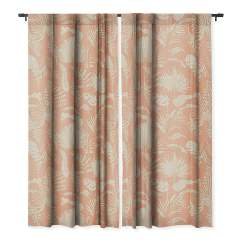 Iveta Abolina Palm Leaves Beige Coral Blackout Non Repeat