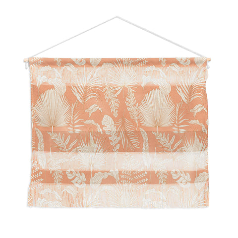 Iveta Abolina Palm Leaves Beige Coral Wall Hanging Landscape