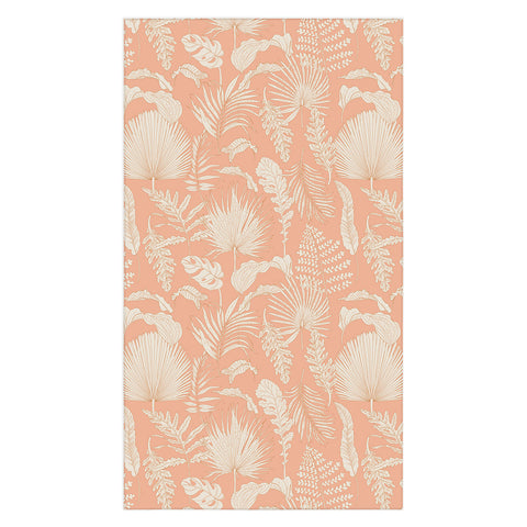 Iveta Abolina Palm Leaves Beige Coral Tablecloth