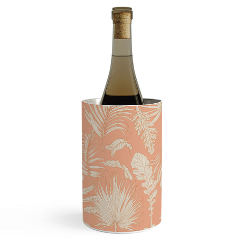 Iveta Abolina Palm Leaves Beige Coral Wine Chiller