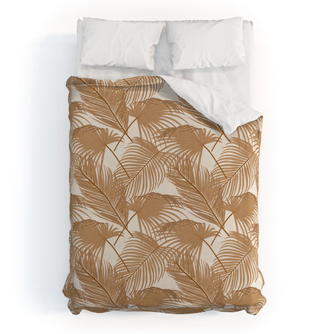 Iveta Abolina Palm Leaves Beige Duvet Cover