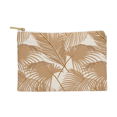 Iveta Abolina Palm Leaves Beige Pouch