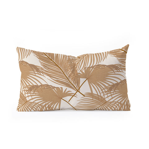 Iveta Abolina Palm Leaves Beige Oblong Throw Pillow