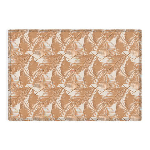 Iveta Abolina Palm Leaves Beige Outdoor Rug
