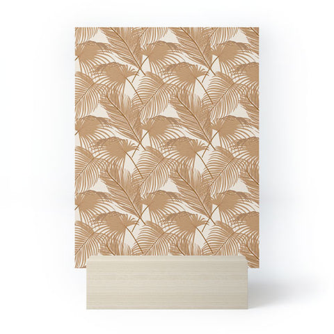 Iveta Abolina Palm Leaves Beige Mini Art Print
