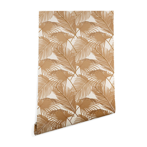 Iveta Abolina Palm Leaves Beige Wallpaper
