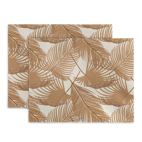 Iveta Abolina Palm Leaves Beige Placemat