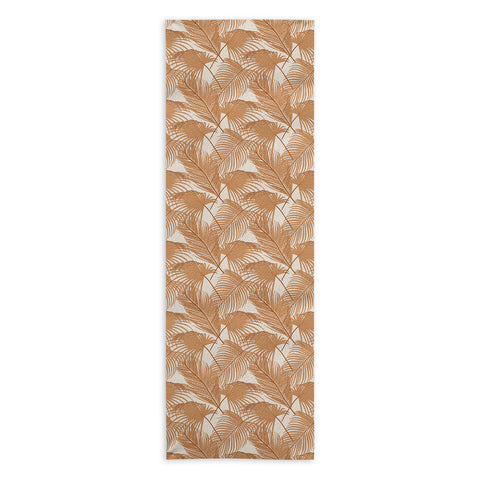 Iveta Abolina Palm Leaves Beige Yoga Towel
