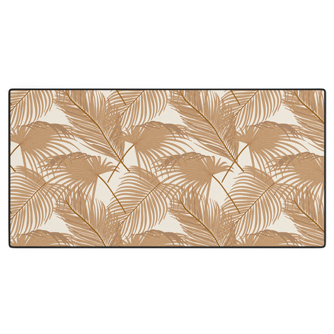 Iveta Abolina Palm Leaves Beige Desk Mat