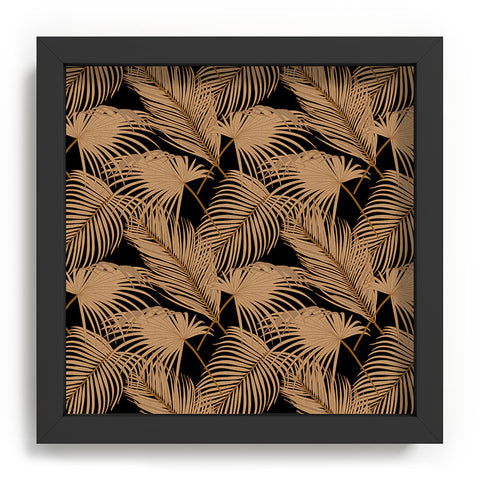 Iveta Abolina Palm Leaves Black Recessed Framing Square