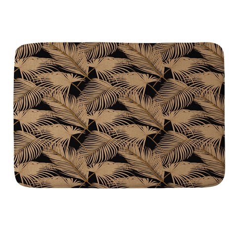 Iveta Abolina Palm Leaves Black Memory Foam Bath Mat