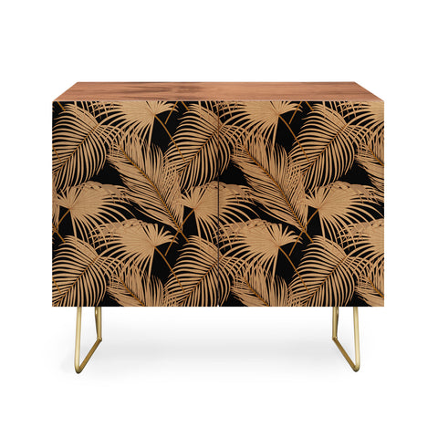 Iveta Abolina Palm Leaves Black Credenza