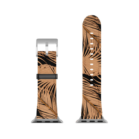 Iveta Abolina Palm Leaves Black Apple Watch Band