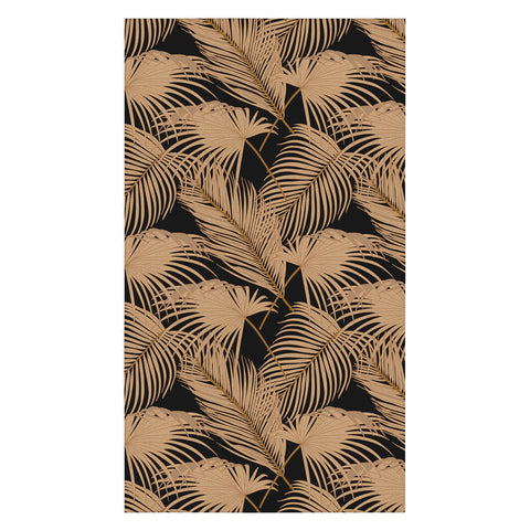 Iveta Abolina Palm Leaves Black Tablecloth