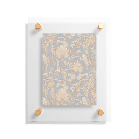 Iveta Abolina Palm Leaves Blue Floating Acrylic Print