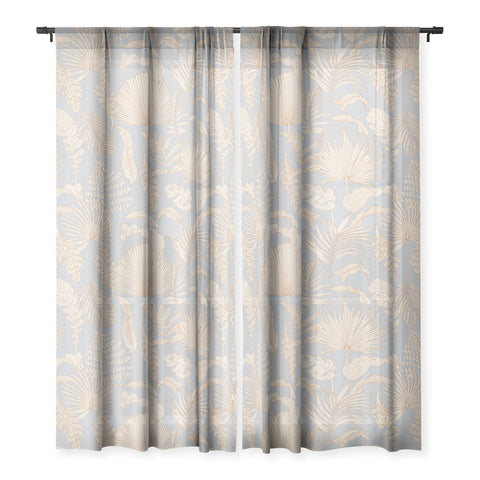 Iveta Abolina Palm Leaves Blue Sheer Non Repeat