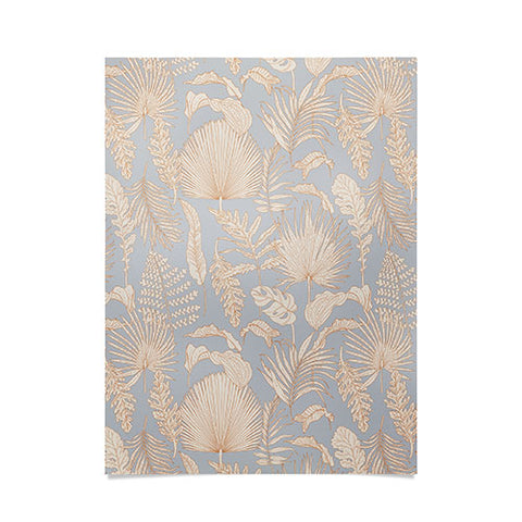 Iveta Abolina Palm Leaves Blue Poster