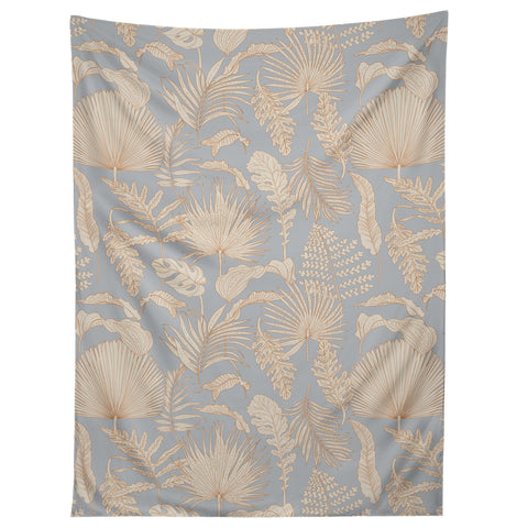Iveta Abolina Palm Leaves Blue Tapestry