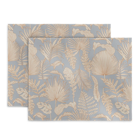 Iveta Abolina Palm Leaves Blue Placemat