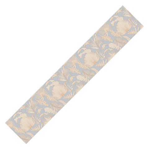 Iveta Abolina Palm Leaves Blue Table Runner