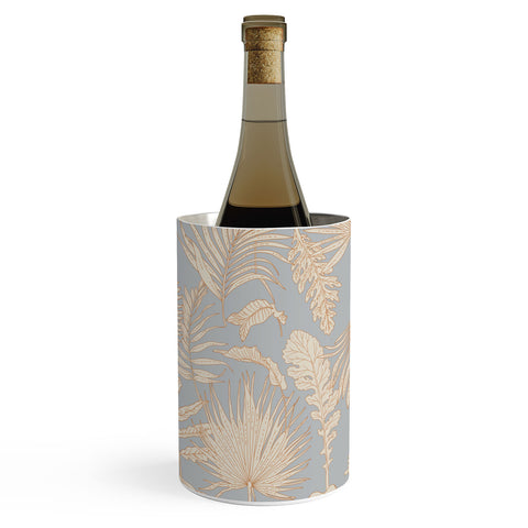 Iveta Abolina Palm Leaves Blue Wine Chiller