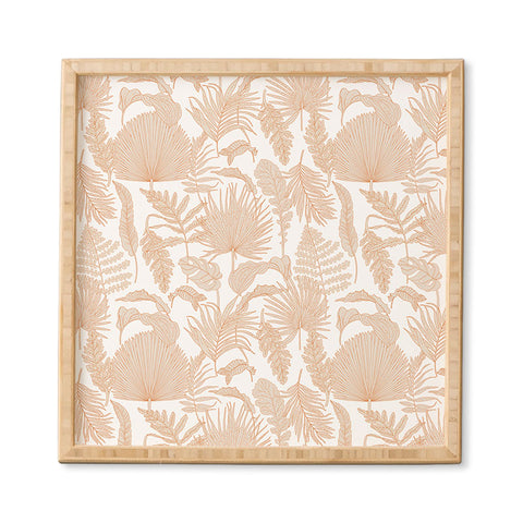 Iveta Abolina Palm Leaves Cream White Framed Wall Art
