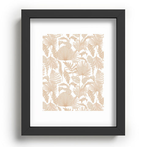 Iveta Abolina Palm Leaves Cream White Recessed Framing Rectangle