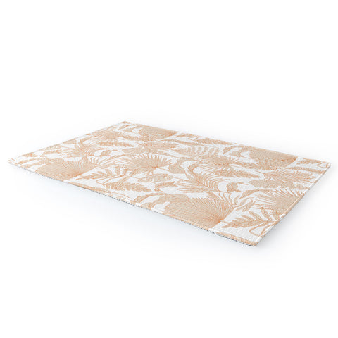 Iveta Abolina Palm Leaves Cream White Area Rug