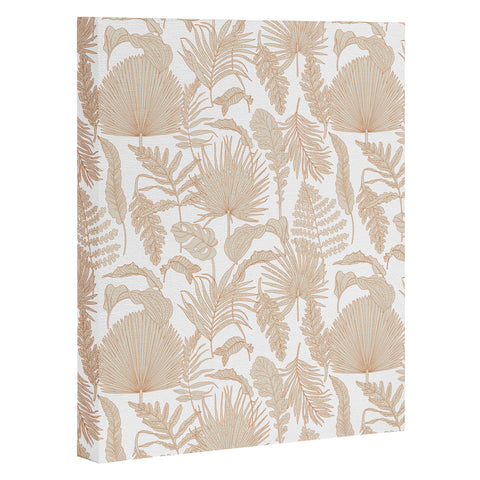 Iveta Abolina Palm Leaves Cream White Art Canvas