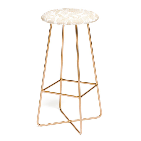 Iveta Abolina Palm Leaves Cream White Bar Stool