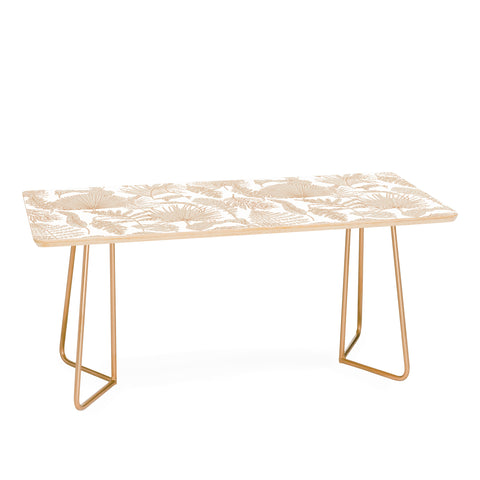 Iveta Abolina Palm Leaves Cream White Coffee Table