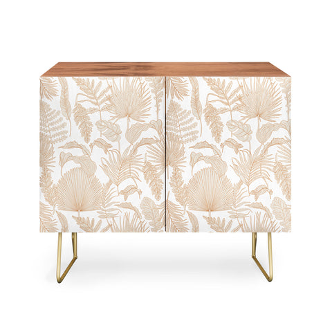 Iveta Abolina Palm Leaves Cream White Credenza