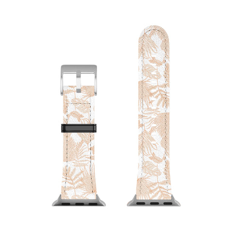 Iveta Abolina Palm Leaves Cream White Apple Watch Band