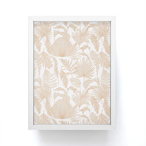Iveta Abolina Palm Leaves Cream White Framed Mini Art Print