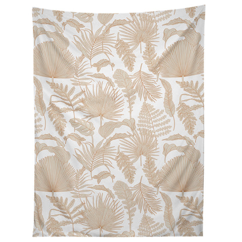 Iveta Abolina Palm Leaves Cream White Tapestry